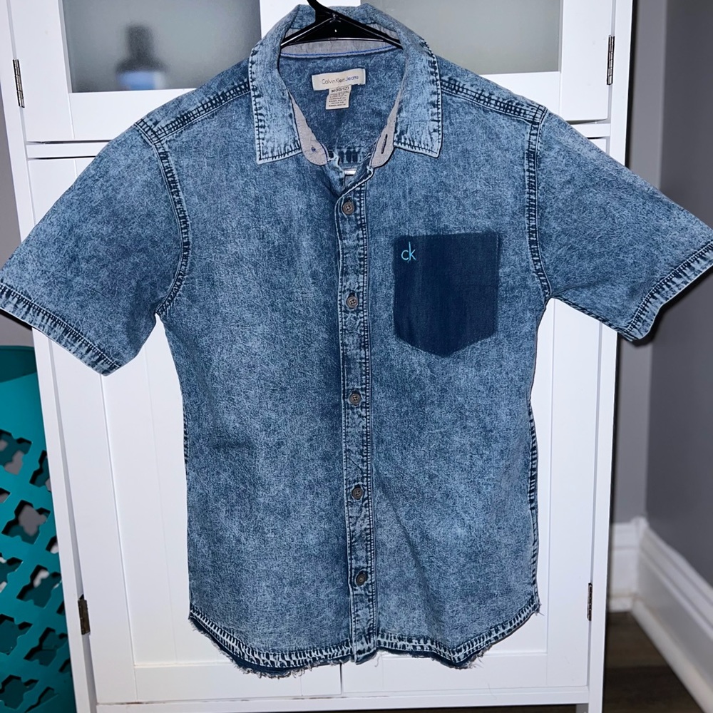 Calvin Klein Boys Denim button down shirt